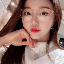 멜라크메 남자 여자 유니크 메탈 자외선 블루라이트 차단 안경 하금테 안경테