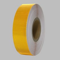 벌집무늬 반사 테이프 50MM X 50M 황색 야광띠 안전테이프