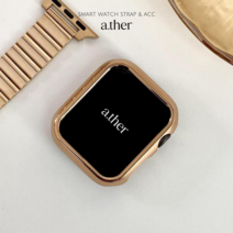 아더 a.ther 애플워치 크롬도금 유광 하드 워치케이스 베젤링, 애플워치 40/41mm, 투명