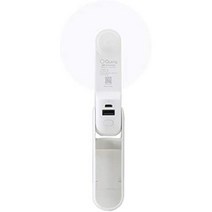 일본직발송 2. QURRA(쿠루라) QURRA(ANEMO COMPACT) 접이식 핸디 선풍기 수납 타입 스탠드 LED 탑재 손전, One Size, 화이트