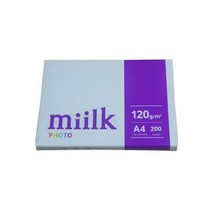 스쿨문구 밀크포토 A4 복사 용지 120g 200매, 상품선택