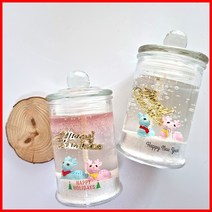 (공효진용기 2개만들기) 뿔사슴-크리스마스 양초 젤캔들 키트 만들기(150ml/2), 화이트머스크, 레드, 2개