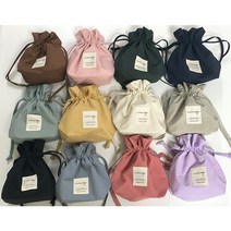 [12color] 미니 나일론 복조리 파우치 백인백 이너백 화장품파우치 생리대파우치 여행용파우치