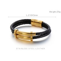 기부팔찌 비휴팔찌 후원 진주 소원 팔찌 빈티지 21cm 더블 레이어 가죽 남성 스테인레스 스틸 참 랩 전자 보석 액세서리