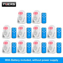 fuers home security alarm pir 모션 감지기 welcome wireless doorbell alarm system 11개 언어(리모컨 포함), 키트 8