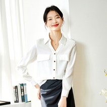 링클프리셔츠 주름없는블라우스 Shirt 구김없는 칼라 스트라이프 남방 슬림