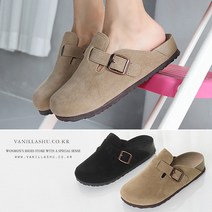 [바닐라슈] 포에즌 스프리트 라운딩 벨트 보스턴 슬리퍼(3cm)