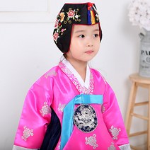 [럭셔리한복] 379.태자비분홍(여) _ 아동한복 여아한복 돌한복 유아 아이한복 물실크원단 당의 저고리 궁중한복 전통 스타일