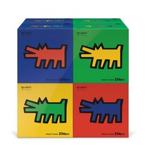 한예지 키스해링 CUBE MINI 천연펄프 미용티슈 230매 8입 1팩, 단품