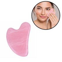 하트 얼굴 페이스 마사지 괄사 핑크 괄사마사지 괄사도구 괄사기 림프 순환, 하트 핑크 괄사