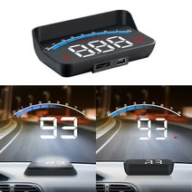 자동차 헤드업 디스플레이 car hud m6s 헤드 업 타코미터 수온 전압 led 프로젝터 디지털 앞 유리 전면, 없음