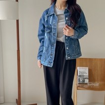루즈핏 데미지 중청 데님 자켓