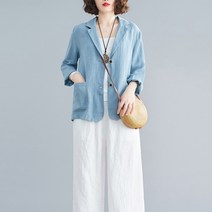 아이엠몽 여성 봄 여름 자켓 가볍고 편안한 데일리 아우터 버튼포인트 심플 모던스타일(BB1087HB)