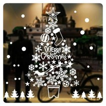 PWM-DK 크리스마스윈도우스티커 화이트트리, 단품