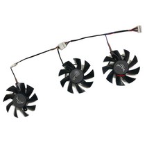 ASUS GTX1660S RX 5700 TUF 카드 용 3 개/대 T128015BU 7 핀 그래픽 팬 GPU 쿨러, 한개옵션0