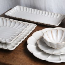 시노기 꽃잎 접시 다양한 종류 공기 대접 볼, 7-1.타원볼11cm