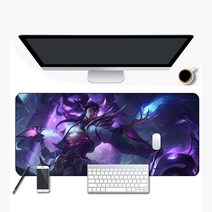 뉴타임즈 마우스 장패드 리그오브레전드 롤 LOL, 케인 + 800x300mm + 3mm