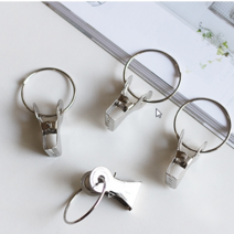 실버 커튼링집게 스텐 다용도 링집게 (5개)