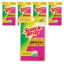 스카치브라이트 제로스크래치 다목적 수세미, 3개입, 5개