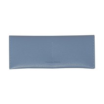 가죽 펜슬케이스 필통 펜파우치 펜 케이스 포스트잇 메모 명함 수납가능한 지갑형 파우치, 세룰리안 블루