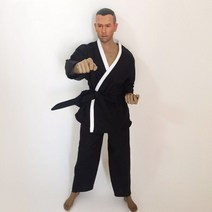 주짓수도복 유도복 1/6 비율 유도 기 흰색 유니폼 쿵푸 정장 바지 12 인치 남성 액션 피규어 드래곤