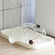 실리콘 컵건조대 드라잉매트, 아이보리