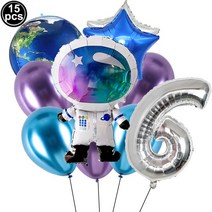 생일 풍선 레터링 5Pcs 우주비행사 로켓 호일 베이비샤워 생일 파티 꾸미기, 07 G