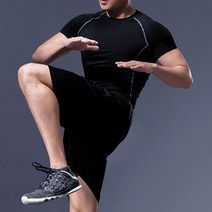 웨이트옷 헬스장웨어 운동복세트 츄리닝 반팔운동복G/OPD:GAON0107G +Y7