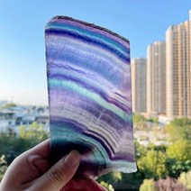 스톤 천연자수정원석 크리스탈 천연 원석 슬라이스 원산지 미네랄 쥬얼리 힐링 풍수 요술 홈 데코 스피릿, 1PC 370g