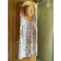 여성 반팔 롱 원피스 라운드 플라워 원피스 빅사이즈 여름 꽃무늬 플레어 여자원피스 프리사이즈 인박카001 두 번째 보내라!Thebarnnet 8 Milk French 레트로 패턴 자수 조끼 민소매 긴 드레스 23 여름