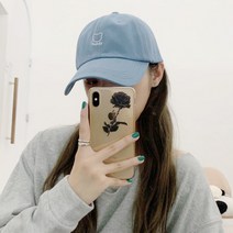 지구봄 깔끔한 곰돌이 자수 면 캡모자 4색상