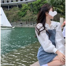 김비서블라우스 왕리본 벌룬 봄 곱창 여름 블라우스 4 5 월 결혼식 하객룩