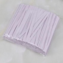 흰색 크라프트지 10CM 케이블 타이 빵끈 약1000개 봉지끈 빵포장, 단품