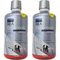 멀티비타민 Wellgenix Sea Essentials 흡수 산호 칼슘 액상 비타민 - 영양 종합 보충제 Berry Flavor32oz2팩, [06] 32 Fl Oz(6개들이 팩)