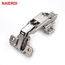 NAIERDI 175도 냉간 압연 강철 고정 경첩 녹슬지 않는 철 캐비닛 찬장 문 경첩 가구 하드웨어, 하프 오버레이