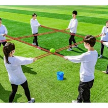 야유회게임 단체 단합대회 체육대회 대학축제게임, 6인 패키지 로프6+공5+접이식물통 보관가방