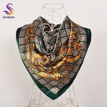 BYSIFA-신제품 블루 그린 실크 스카프 히잡 우아한 나비 디자인 여름 해변 숄 스퀘어 랩 가을 겨울