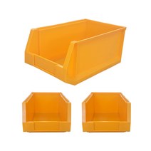 뉴플라스틱 부품상자 3호 부품박스 보관함 정리함 공구함 3개 1세트, 부품3호_황색(3개묶음)(택배착불)