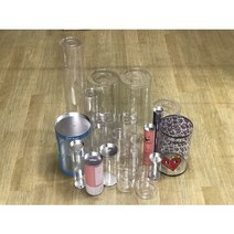 PVC 투명 원통 케이스 100개단위/원형케이스/인형 피규어 보관 미니 베이비돌 방석케이스 포장상자