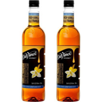 DaVinci 다빈치 고메 바닐라 시럽 무설탕 750ml 2개 Gourmet Sugar-Free Vanilla Beverage Syrup