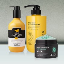 스케다 남자 대용량클렌징폼+올인원+수면팩 3종세트