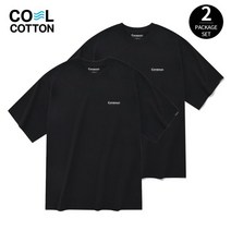 [커버낫 [ ]] 쿨 코튼 2-PACK 티셔츠 블랙+블랙