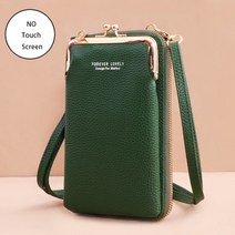 가정용스크린골프 골프연습망부드러운 가죽 터치 스크린 핸드폰 지갑 여성용 크로스 바디 숄더 스트랩 저, 13 Green 2