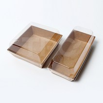 크라프트정사각샌드위치케이스 50개 샌드위치포장용기, 없음, 백색 직사각 샌드위치케이스 50개