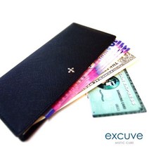 Lx2 X-SLIM Wallet 이니셜 천연가죽 슬림 장지갑