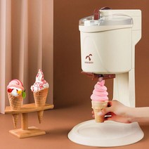가정용 수제 소프트 아이스크림 제조 기계 1000ml, 브라운