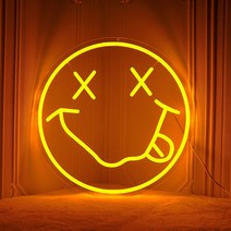 Ciliver 스마일 led 네온사인 장난꾸러기 스타일링 이모티콘 DIY 크리에이티브 발광 아트 데코레이션 이우 크로스 컨트랙트, 70cm 12v, 붉은색
