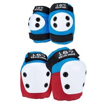 187 Killer Pads 무릎 및 엘보우 패드 콤보 팩 그레이 S / M, Large/X-Large