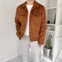 남자 스웨이드 투포켓 트러커 자켓(2COLOR)