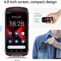 CUBOT King Kong Mini 2 PRO 약정 없는 야외 스마트폰 4.0인치 디스플레이 듀얼 SIM 휴대폰 방수 충격 방지 및 방진 4GB + 64GB Android 11 GPS 독일어 버전(블랙 + 레드)-32909, 블랙+레드, 미니 2당